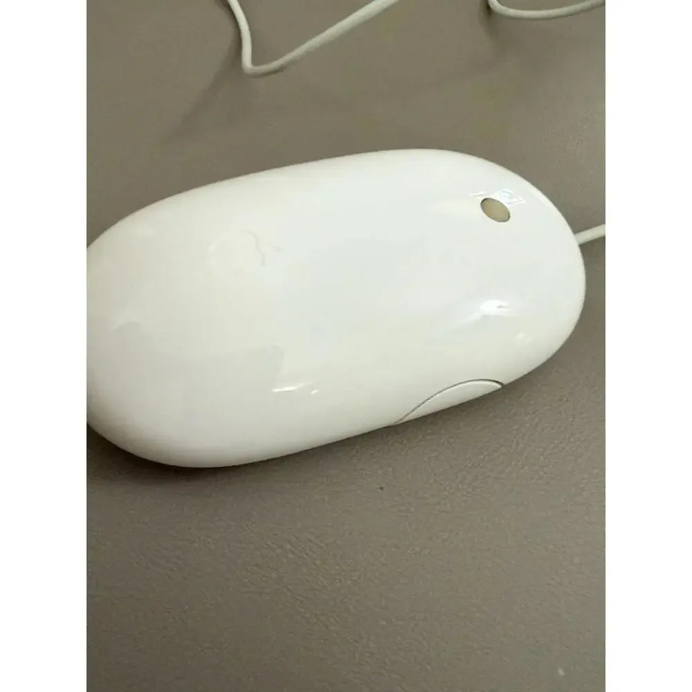 Apple Mighty Mouse A1152 USB Wired Optical Mouse White Vintage